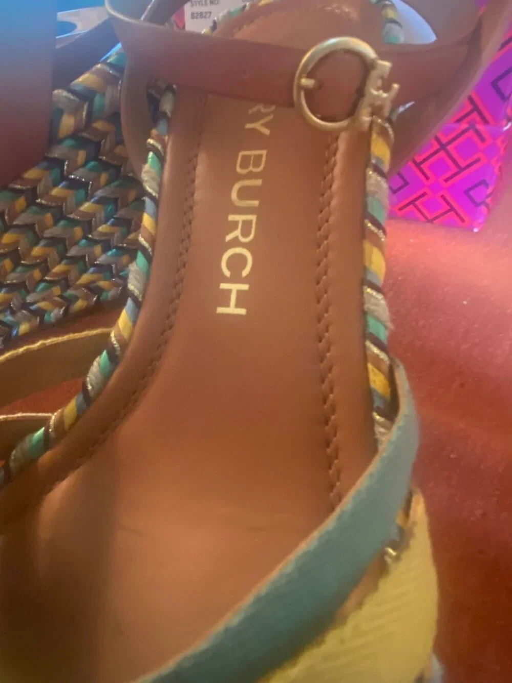 Tory Burch Colorblock Wedge Espadrille Sandals in Yellow/Multi